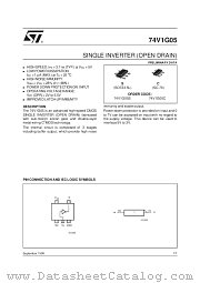 74V1G05 datasheet pdf SGS Thomson Microelectronics