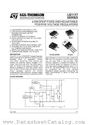LD1117-SERIES datasheet pdf SGS Thomson Microelectronics