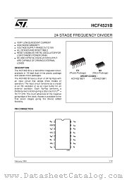 HCF4521B datasheet pdf SGS Thomson Microelectronics