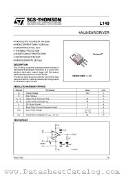 L149 datasheet pdf SGS Thomson Microelectronics