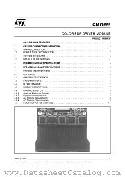 CM17699 datasheet pdf SGS Thomson Microelectronics