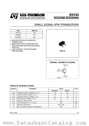 SO2369A datasheet pdf SGS Thomson Microelectronics