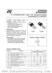 STP9NC60 datasheet pdf SGS Thomson Microelectronics