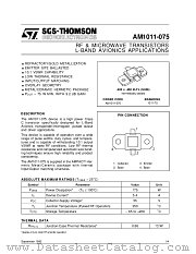 AM1011-075 datasheet pdf SGS Thomson Microelectronics