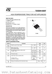 T2550H-600T datasheet pdf SGS Thomson Microelectronics