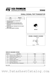 SO692 datasheet pdf SGS Thomson Microelectronics
