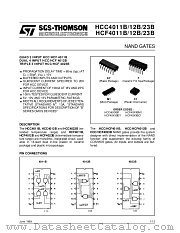 HCC4011B datasheet pdf SGS Thomson Microelectronics