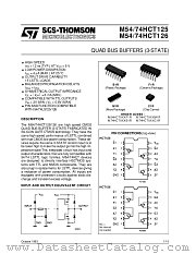 M54HCT125 datasheet pdf SGS Thomson Microelectronics