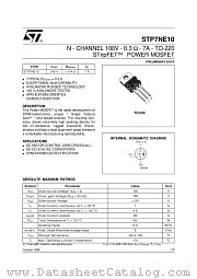 STP7NE10 datasheet pdf SGS Thomson Microelectronics