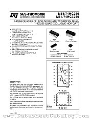 M54HC266 datasheet pdf SGS Thomson Microelectronics