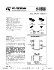 M74HC393 datasheet pdf SGS Thomson Microelectronics