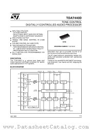 TDA7440D datasheet pdf SGS Thomson Microelectronics
