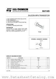 BUY49S datasheet pdf SGS Thomson Microelectronics