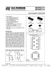 M74HCT14 datasheet pdf SGS Thomson Microelectronics