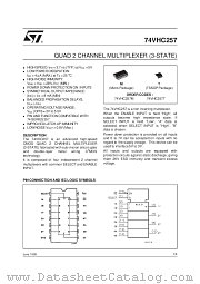 74VHC257 datasheet pdf SGS Thomson Microelectronics