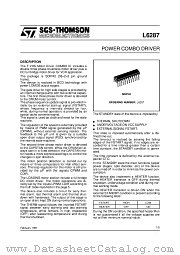 L6287 datasheet pdf SGS Thomson Microelectronics
