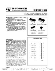 HCF4063B datasheet pdf SGS Thomson Microelectronics