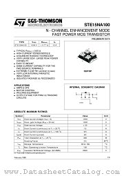 STE15NA100 datasheet pdf SGS Thomson Microelectronics