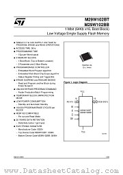 M29W102BT datasheet pdf SGS Thomson Microelectronics