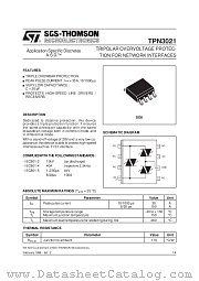 TPN3021 datasheet pdf SGS Thomson Microelectronics