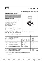 STPS24045TV datasheet pdf SGS Thomson Microelectronics
