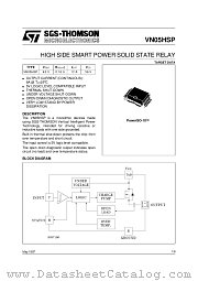 VN05HSP datasheet pdf SGS Thomson Microelectronics