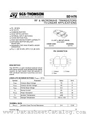 SD1476 datasheet pdf SGS Thomson Microelectronics