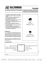 TDA4605 datasheet pdf SGS Thomson Microelectronics