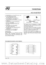 74VHCT04A datasheet pdf SGS Thomson Microelectronics