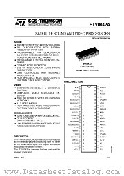 STV0042A datasheet pdf SGS Thomson Microelectronics