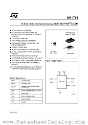 M41T56 datasheet pdf SGS Thomson Microelectronics