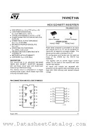 74VHCT14A datasheet pdf SGS Thomson Microelectronics
