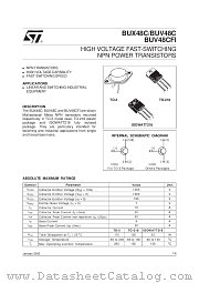 BUV48C datasheet pdf SGS Thomson Microelectronics
