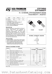 STP7NB60 datasheet pdf SGS Thomson Microelectronics