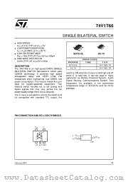 74V1T66 datasheet pdf SGS Thomson Microelectronics