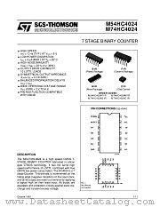 M74HC4024 datasheet pdf SGS Thomson Microelectronics