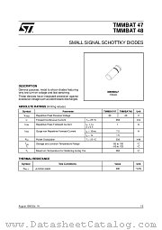 TMMBAT47 datasheet pdf SGS Thomson Microelectronics