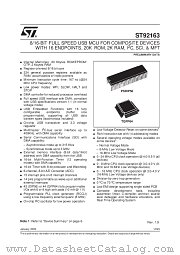ST92163 datasheet pdf SGS Thomson Microelectronics