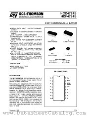 HCC4724B datasheet pdf SGS Thomson Microelectronics