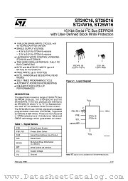 ST25C16 datasheet pdf SGS Thomson Microelectronics