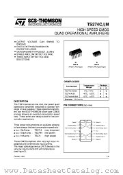 TS274I datasheet pdf SGS Thomson Microelectronics