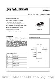 M2764A datasheet pdf SGS Thomson Microelectronics