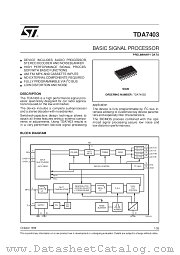 TDA7403 datasheet pdf SGS Thomson Microelectronics