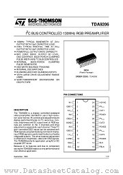 TDA9206 datasheet pdf SGS Thomson Microelectronics