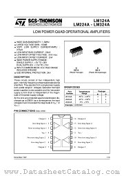 LM224A datasheet pdf SGS Thomson Microelectronics