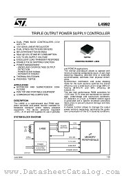 L4992 datasheet pdf SGS Thomson Microelectronics