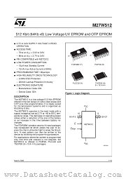 M27W512 datasheet pdf SGS Thomson Microelectronics