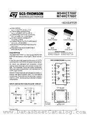 M74HCT7007 datasheet pdf SGS Thomson Microelectronics