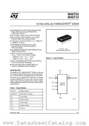 M48T12 datasheet pdf SGS Thomson Microelectronics