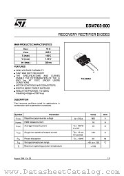 ESM765-800 datasheet pdf SGS Thomson Microelectronics